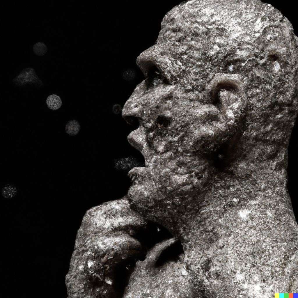 a representation of anxiety, sculpture